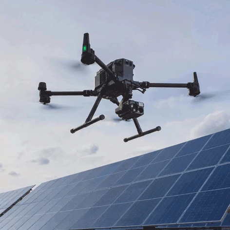 Solar power plant flight inspection
